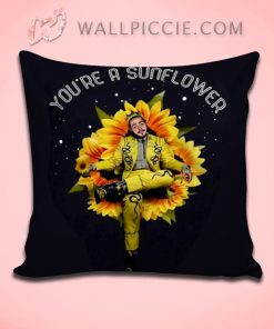 Post Malone You Are A Sunflower Throw Pillow Cover