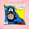 Retro Captain America Quote Decorative Pillow Cover