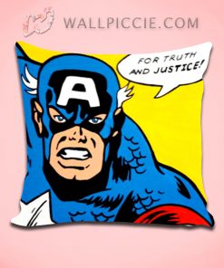 Retro Captain America Quote Decorative Pillow Cover
