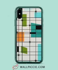 Retro Grid And Starbursts iPhone Xr Case