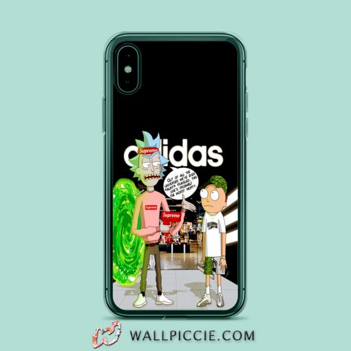 Rick Morty Adidas Parody iPhone Xr Case