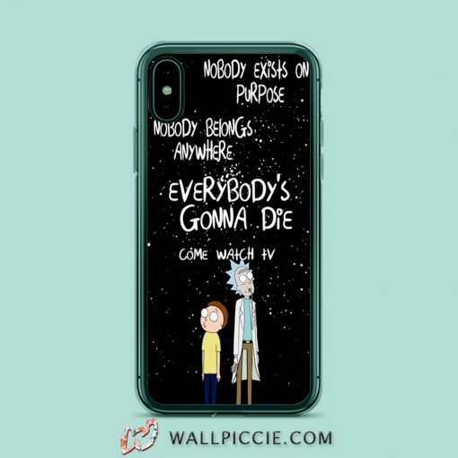 Rick Morty Come Watch TV Saying iPhone Xr Case
