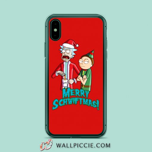 Rick Morty Merry Schwiftmas iPhone Xr Case