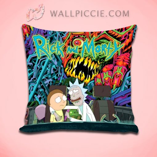 Rick Morty Monster Decorative Pillow Cover