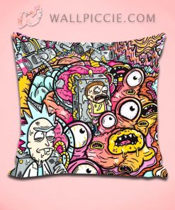 Rick Morty Monster Silk Art Decorative Pillow Cover