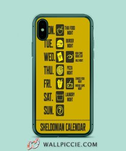 Sheldonian Big Bang Theory Calendar iPhone Xr Case