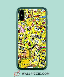 Spongebob Face Collage iPhone Xr Case
