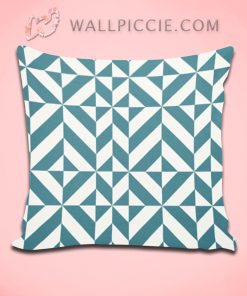Teal Green Geometric Deco Decorative Pillow Cover