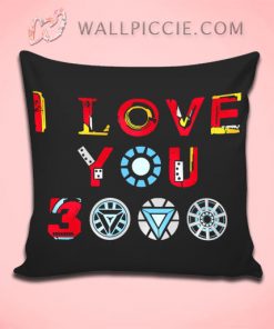 Tony Stark Quote I Love You 3000 Throw Pillow Cover