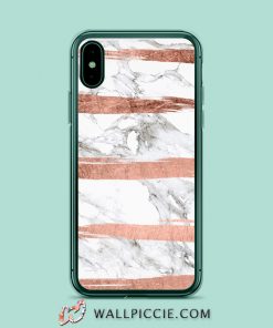 Trendy Chic Rose Gold Marbles iPhone Xr Case