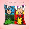 Vintage Captain America Avengers All Character Throw Pillow Cover