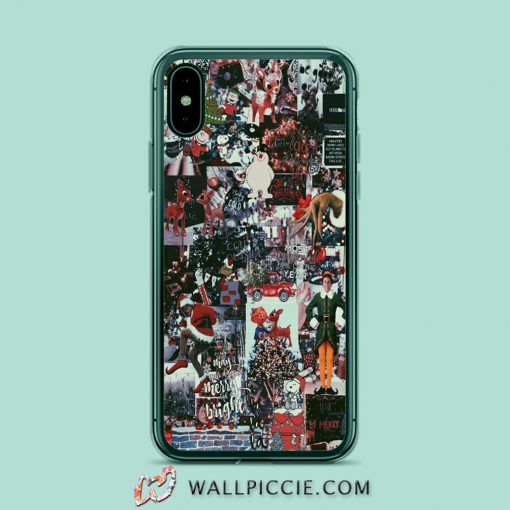 Vintage Christmas Movie Collage iPhone Xr Case