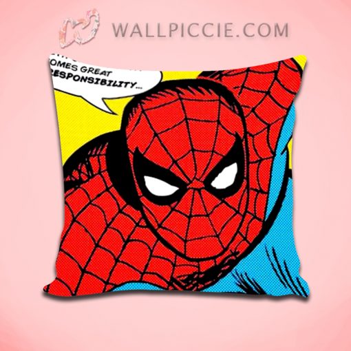 Vintage Spiderman Pop Art Decorative Pillow Cover