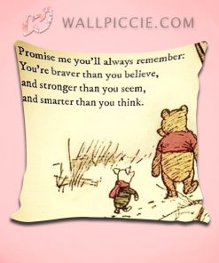Winnie The Pooh Quote Decorative Pillow Cover