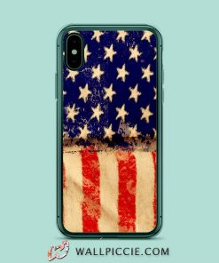 American Flag Grunge Style iPhone XR Case
