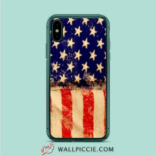 American Flag Grunge Style iPhone XR Case