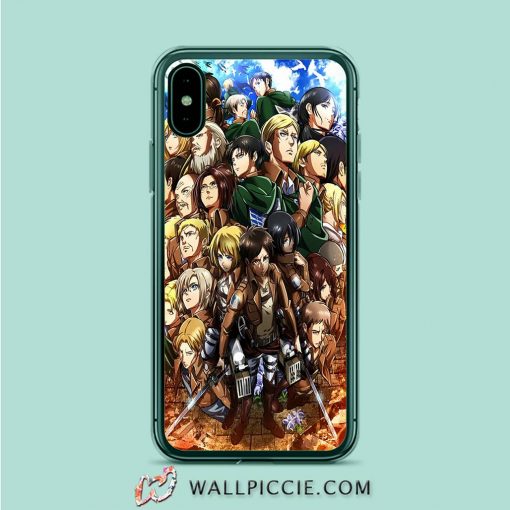 Attack On Titan Characters iPhone XR Case