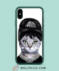 Audrey Hepburn Cat iPhone XR Case