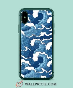 Blue Wave Aesthetic iPhone XR Case