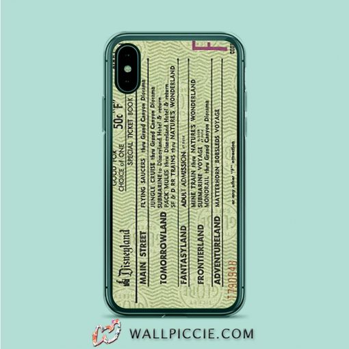 Disneyland Vintage Ticket iPhone XR Case