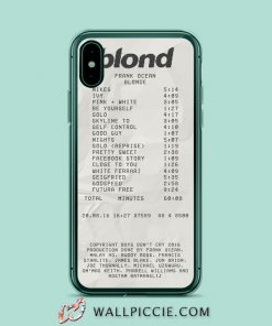 Frank Ocean Blonde Playlist iPhone Xr Case