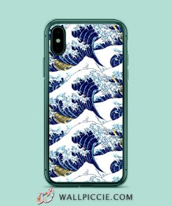 Great Off Kanagawa Aesthetic Pattern iPhone XR Case