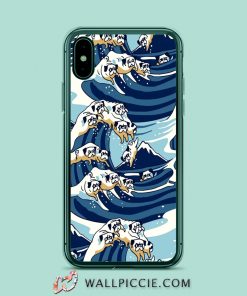 Great Wave Off Pug Aesthetic iPhone XR Case