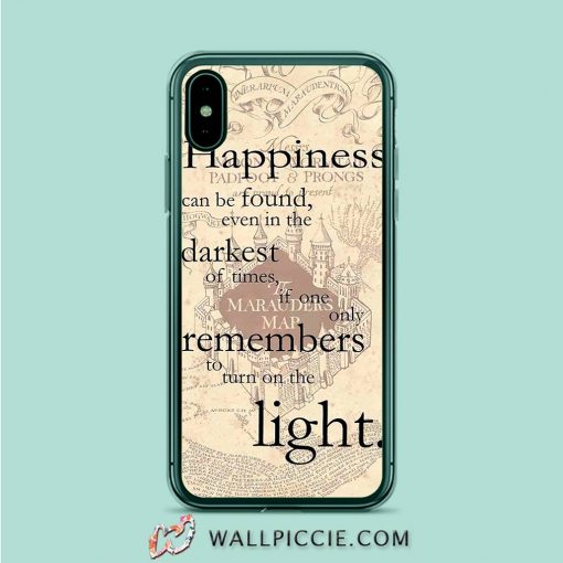Happyness Quote Harry Potter iPhone XR Case