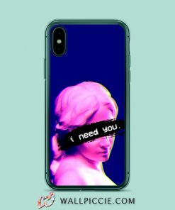 I Need You Girly Aesthetic iPhone XR Case