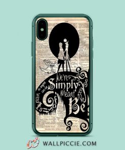 Jack Skellington And Sall Romantic Quote iPhone Xr Case