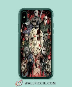 Jason Voorhees Mask Collage iPhone Xr Case