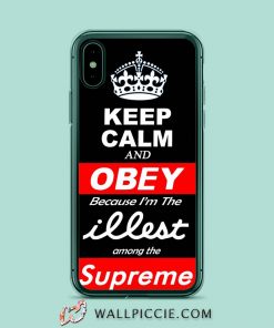 Keep Calm And Obey Supreme iPhone XR Case