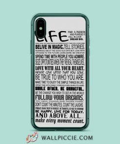 Life Quote White iPhone XR Case