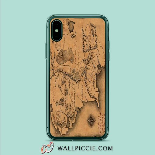 Lord Of The Rings Map iPhone XR Case
