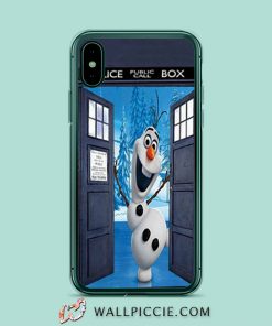 Olaf Frozen Tardis Door iPhone XR Case