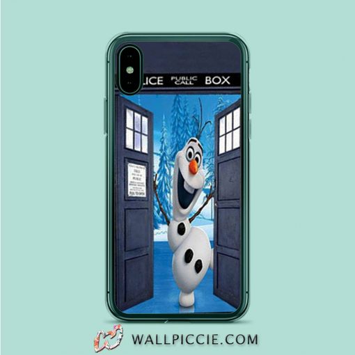 Olaf Frozen Tardis Door iPhone XR Case