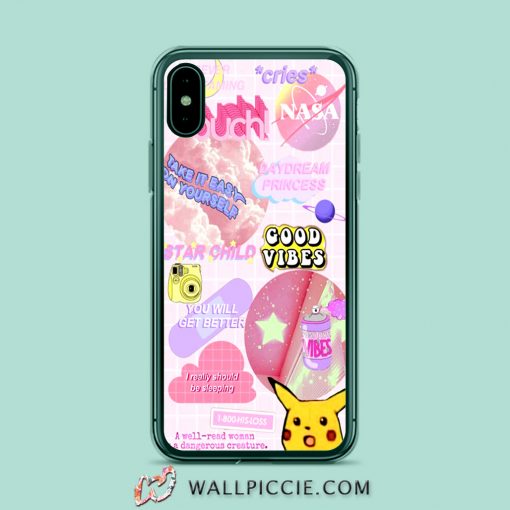 Pikachu Good Vibes Aesthetic iPhone XR Case