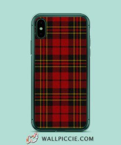 Red Tartan Plaid iPhone XR Case