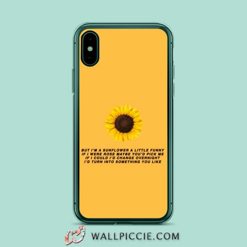 Sunflower Quote Aesthetic iPhone XR Case