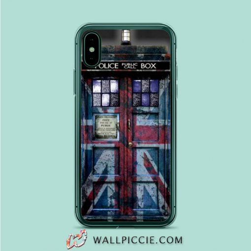 Tardis Doctor Who With Union Jack Paint iPhone XR Case