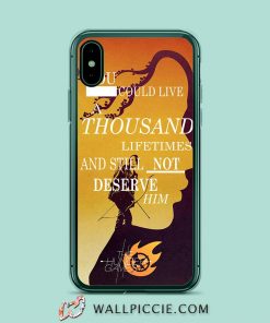 The Hunger Game Quote A Thousand Lifetime iPhone XR Case