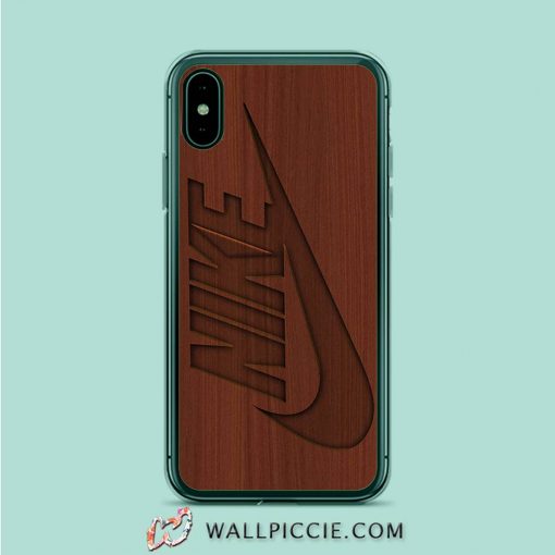 Wood Nike Logo iPhone XR Case