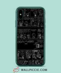 Calvin Hobbes Comic Night Mode iPhone Xr Case