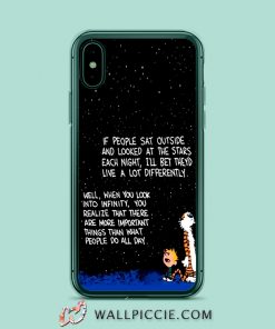 Calvin Hobbes Saying Look Infinity Star iPhone Xr Case