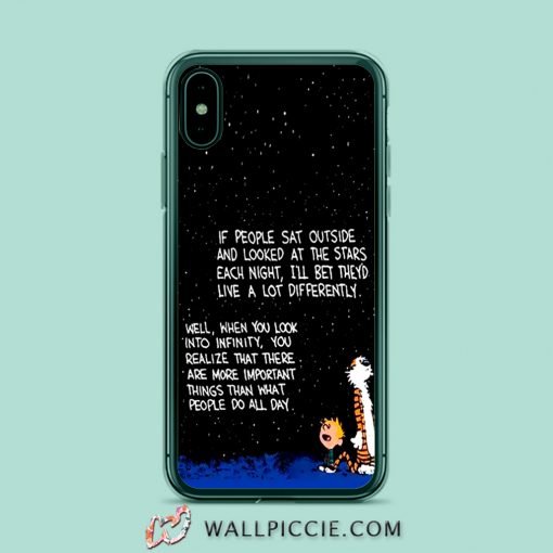 Calvin Hobbes Saying Look Infinity Star iPhone Xr Case