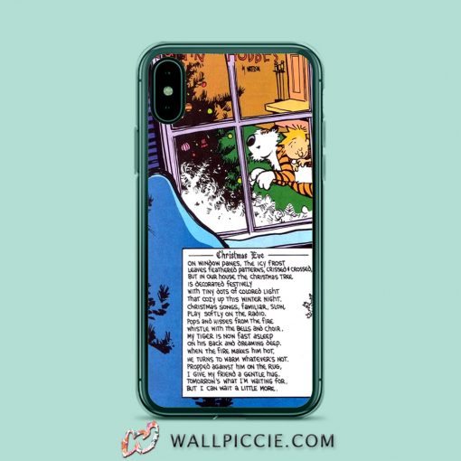 Calvin and Hobbes Christmas Eve Comic iPhone Xr Case