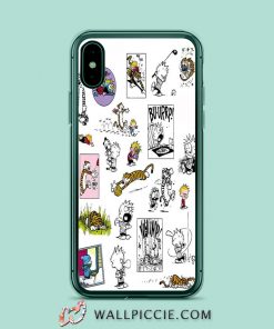 Funny Calvin Hobbes Collage iPhone Xr Case