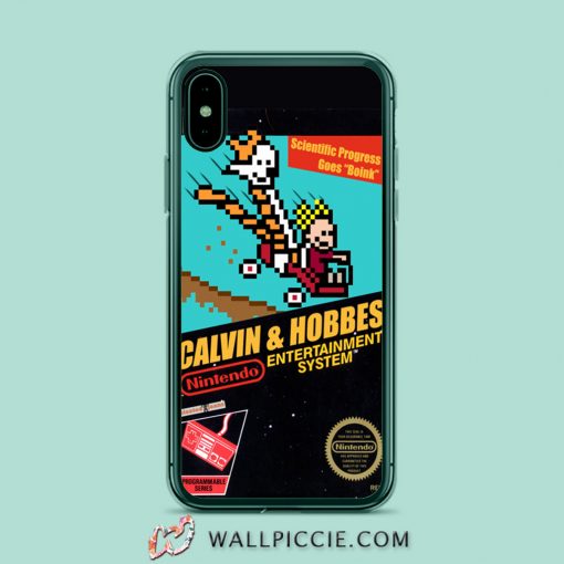 Funny Calvin Hobbes Nintendo iPhone Xr Case