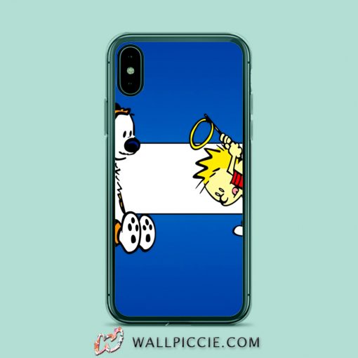 Funny Calvin and Hobbes Expression iPhone Xr Case