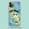 Post Malone Rainbow Lyrics Collage iPhone 11 Case